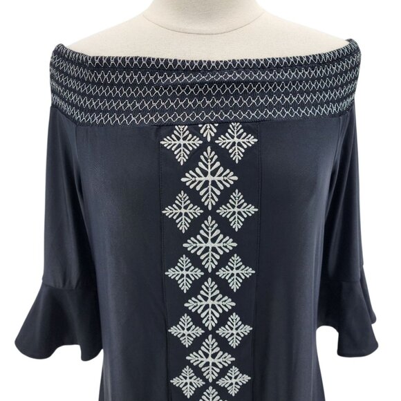 New Cabana Life Womens Large Dress Essentials UPF 50+ Black Metallic Coverluxe - Picture 2 of 13